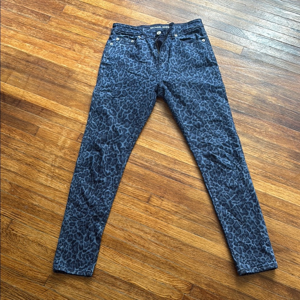 Michael Kors Blue Skinny Jeans Distressed Denim